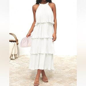 White Ruffled Dress